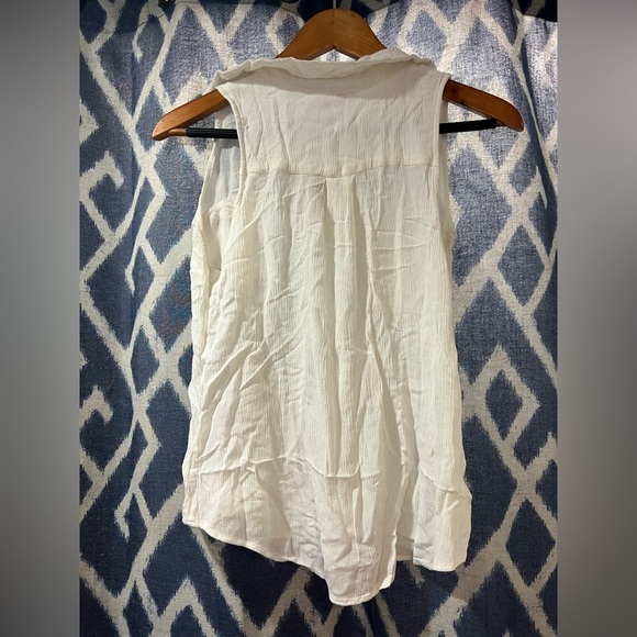 Candies White Lace Up Tank Top Size M - Picture 5 of 5
